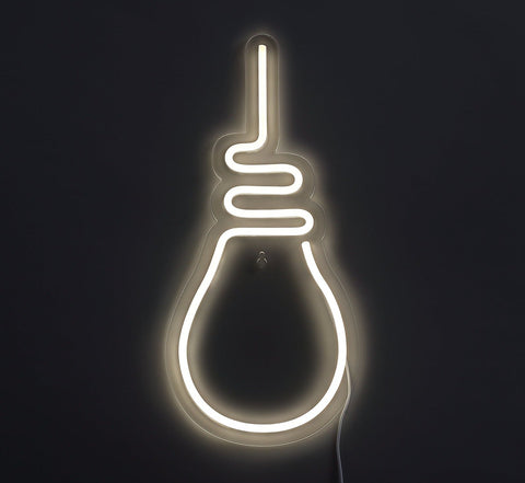 Bulb Neon Væglampe Varm Hvid