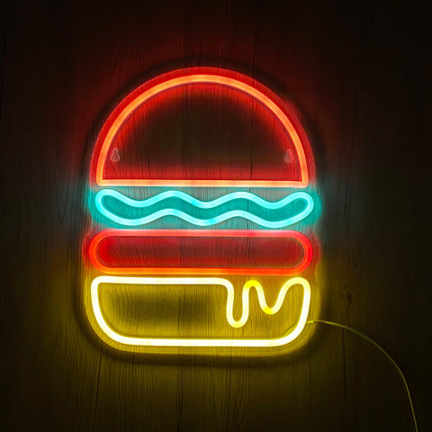 Lightish Burger Neon Væglampe