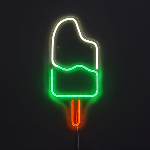 Ice Cream Neon Væglampe Grøn/Hvid