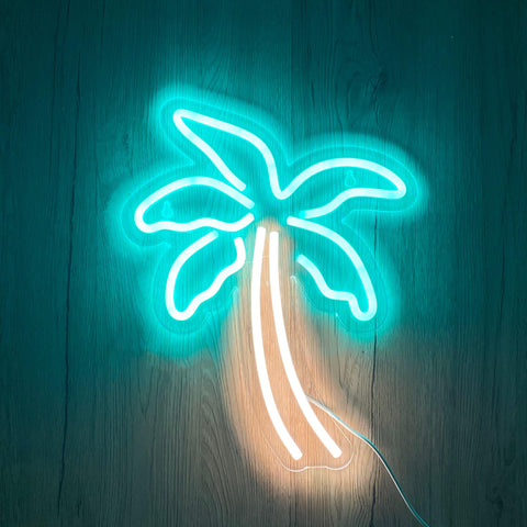 Lightish Palm Tree Neon Væglampe