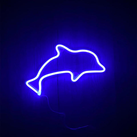 Dolphin Neon Væglampe